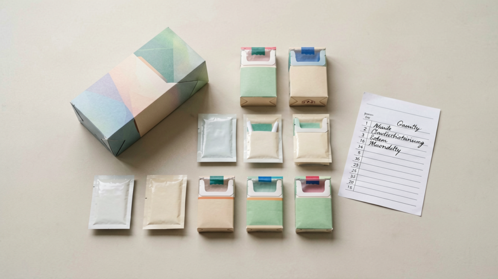 Plain carton and pack quantity editorial image for a Double Happiness Soft Real catalogue guide