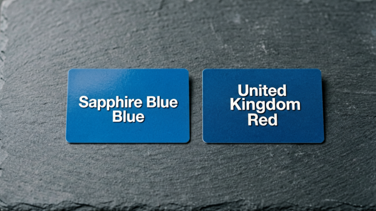 Blue comparison cards representing Manchester Sapphire Blue and Manchester United Kingdom Red carton choices in Australia