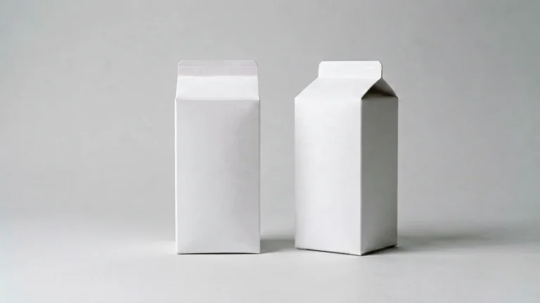 Two plain unbranded cigarette cartons side by side, representing the Manchester Lights and ESSE Lights carton comparison at Melvixa